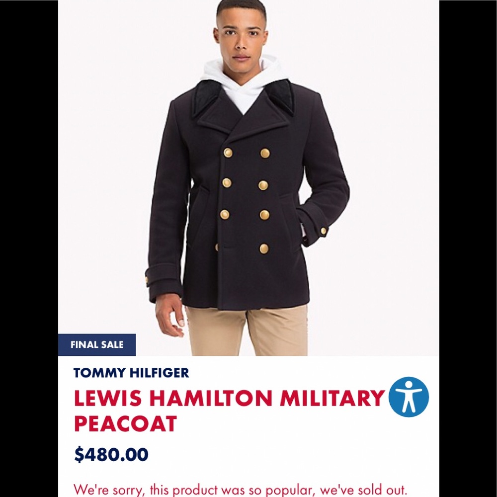 Lewis Hamilton Peacoat by Tommy Hilfiger!